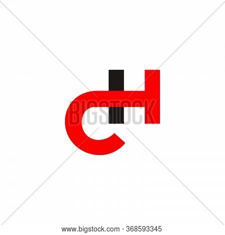 Letter C T H Simple Linked Design Symbol Logo Vector