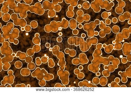Nice Artistic Orange A Lot Of Organic Cells Computer Art Texture Or Background Illustration