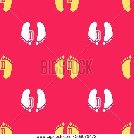 Yellow Dead Body With An Identity Tag Attached In The Feet In A Morgue Of A Hospital Icon Isolated S