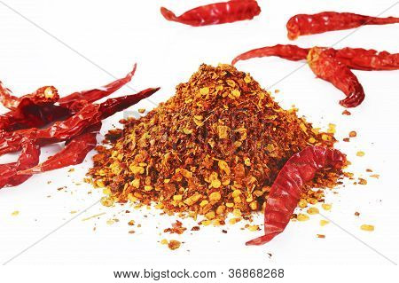 Czerwony Chili i czerwone chilli w proszku