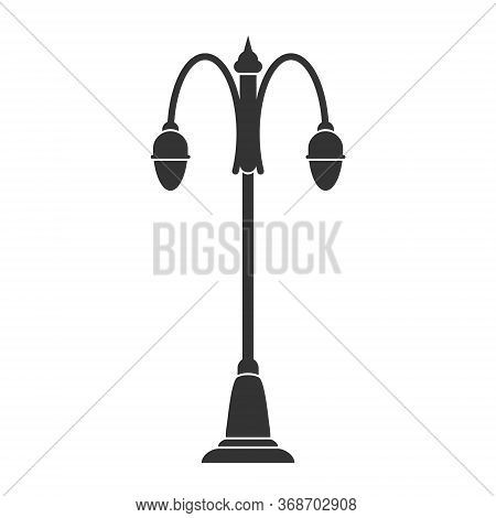 Lighting Lamp With Two Plafonds. Vector Illustration For Theme Design. Isolated On A White Backgroun