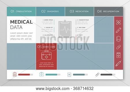 Medicine Health Care Data Infographic Design For Business Presentations Or Workflow Diagrams Layout