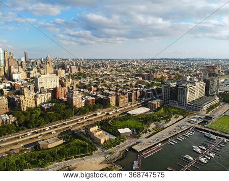 Aerial View Of Downtown Brooklyn. New York City. Brooklyn Is The Most Populous Of New Yorks Five Bor