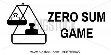 Zero Sum Game Black Stamp On White