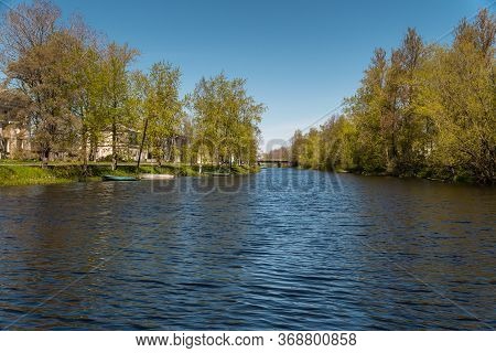 View Of The Peters Locks And The Historic Old Ladoga Canal For The Construction Of Merchant Ships In