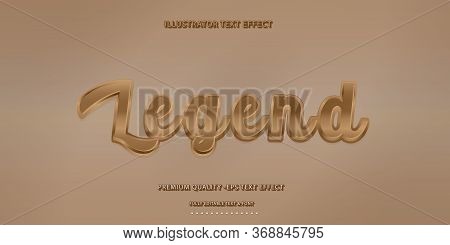 Editable Text Effect - Legendary Illustrator Text Style
