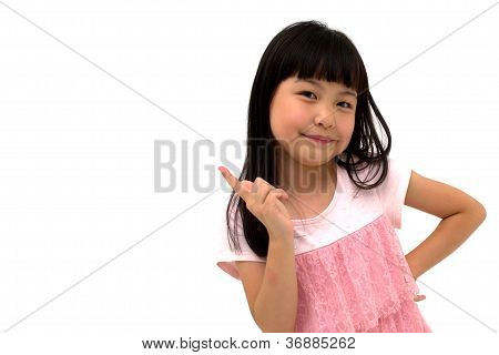 Cute Girl In Pointing