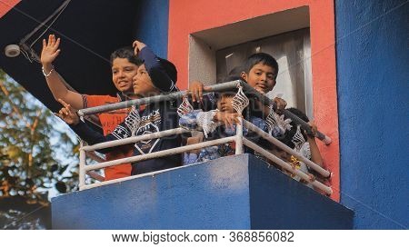 Mumbai, India - December 17, 2018: Kids And Others Are Enjoying At Boot House Inside Kamala Nehru Pa