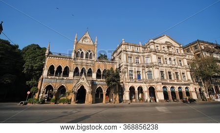 Mumbai, India - December 17, 2018: David Sasson Library, Old British Colonial Buildings In Mumbai.