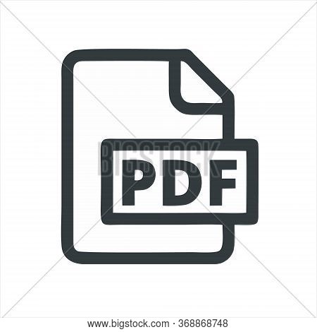 Pdf Icon Isolated On White Background. Pdf Icon In Trendy Design Style.