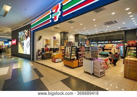 KUALA LUMPUR, MALAYSIA - CIRCA JANUARY, 2020: 7-Eleven store at a shopping mall in Kuala Lumpur.