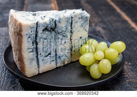 Cheese Collection, Piece Of Italian Blue Cheese Gorgonzola Picante With Blue Mold From North Of Ital