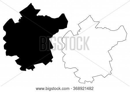 Aligarh City (republic Of India, Uttar Pradesh State) Map Vector Illustration, Scribble Sketch City 