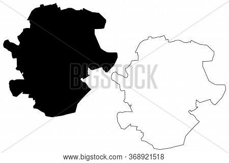 Coimbatore City (republic Of India, Tamil Nadu State) Map Vector Illustration, Scribble Sketch City 