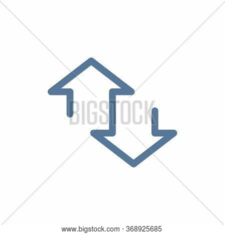 Simple Linear Up And Down Arrows. Upward, Downward Arrows. Stock Vector Illustration Isolated On Whi