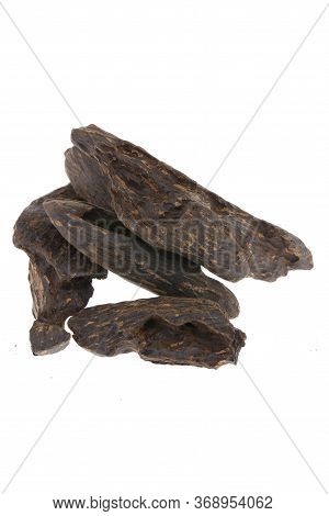 Selective Focus, Sticks Of Agar Wood Or Agarwood Background The Incense Chips Used By Burning For In