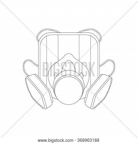 Reliable Respiratory Protection Mask On A White Background