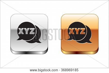 Black Xyz Coordinate System Icon Isolated On White Background. Xyz Axis For Graph Statistics Display