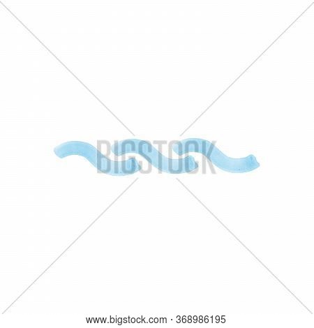 Vector Watercolor Waves. Blue Watercolour Banner Isolated On White Background. Stock Vector Illustra