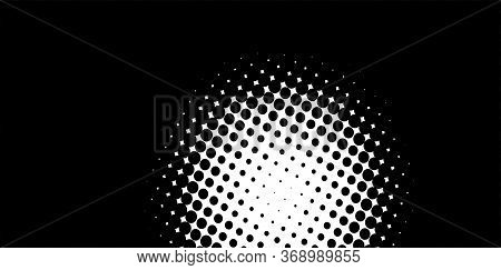 Vector Circle Background With Black Abstract Random Dots