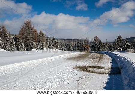View Of Ulagan Highlands In Altay Mountains In The Winter, Siberia, Russia