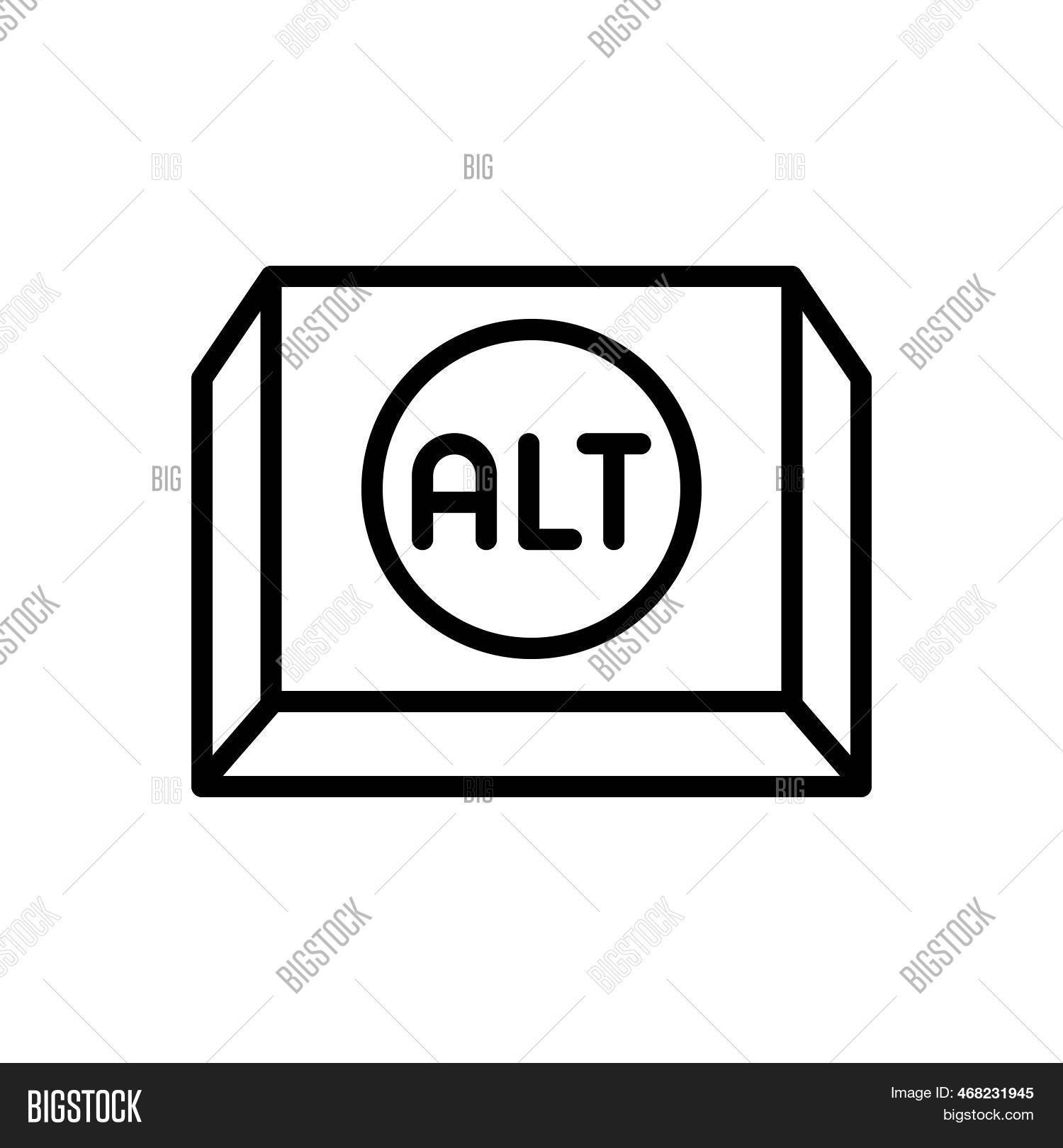 Black Line Icon Alt Image & Photo (Free Trial) | Bigstock