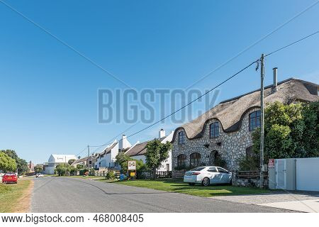 Arniston, South Africa - Sep 22, 2022: A Street Scene, With Guest Houses, In Arniston In The Western