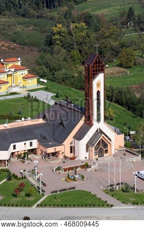 Sesvetska Sela, Croatia - October 08, 2011: Saint Anthony Of Padua Parish Church In Sesvetska Sela, 