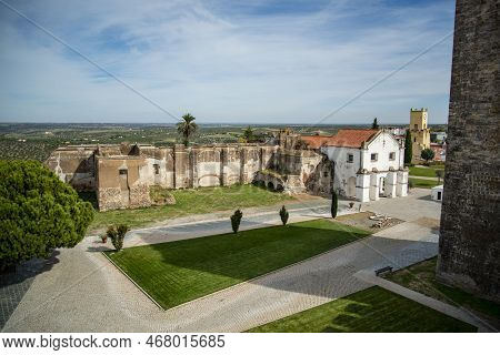 The Mosteiro And Igraja De Sao Domingos At The Caselo De Moura In The Town Of Moura In Alentejo In  