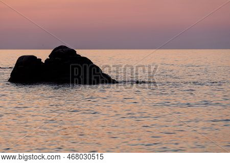 Tropical Colourful Sunrise Landscape. Nature Landscape. Tropical Island Coast. Beautiful View Of Ora