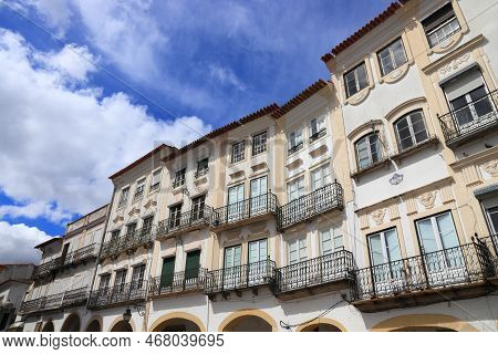 Evora, Portugal - Giraldo Square (praca Do Giraldo). Portuguese Landmark.