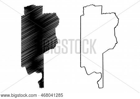 Crato Municipality (ceará State, Municipalities Of Brazil, Federative Republic Of Brazil) Map Vector