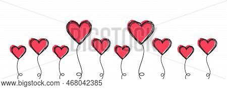 Tangled Scribbled Heart On A String Air Balloon Or Flower Like