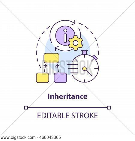 Inheritance Concept Icon. Object-oriented Programming Principle Abstract Idea Thin Line Illustration