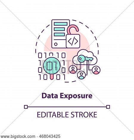 Data Exposure Concept Icon. Procedural Programming Abstract Idea Thin Line Illustration. Sensitive I