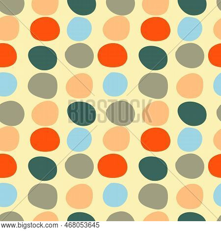 Fashionable Seamless Pattern With Abstract Shapes. Hand-drawn Simple Shapes. Abstract Modern Vector 