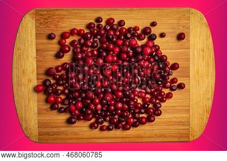 Fresh Cranberries Or Oxycoccus. Cranberries Are Rich In Vitamins And Minerals. Berries Are Used In M