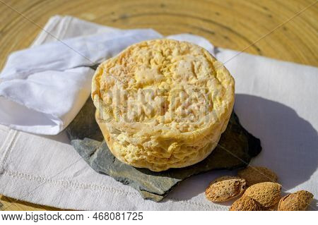 Tasting Of Local Portuguese Matured Cheese Queijo Serpa,  Setubal Area, Portugal