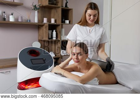Endosphere Therapy Of Female Body By Cosmetologist In Beauty Salon