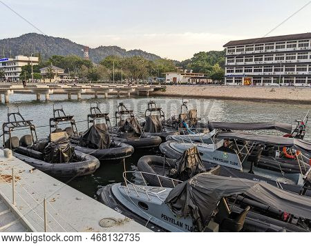 Lumut, Perak, December 29 2022 : Royal Malaysian Navy Ships Exhibited To The Public At The Armada Op