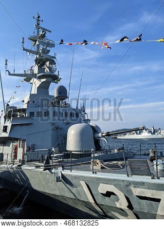 Lumut, Perak, December 29 2022 : Royal Malaysian Navy Ships Exhibited To The Public At The Armada Op