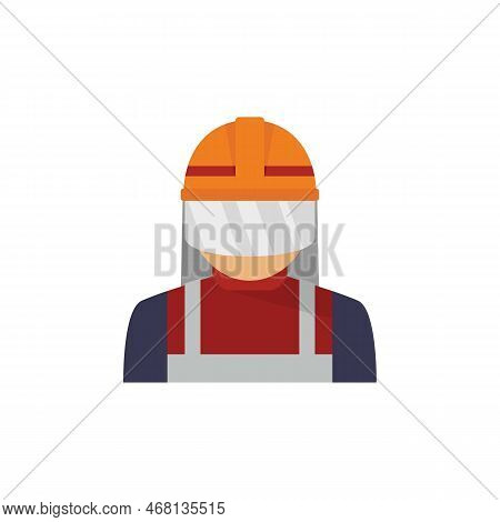 Rescuer Firefighter Icon Flat Vector. Flood Hurricane. Fire Victim Isolated