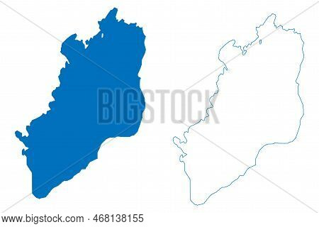 Lake Chamo (africa, Federal Democratic Republic Of Ethiopia) Map Vector Illustration, Scribble Sketc