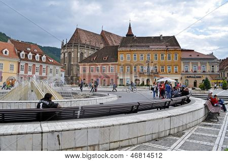 The Council square in Brasov, Romania