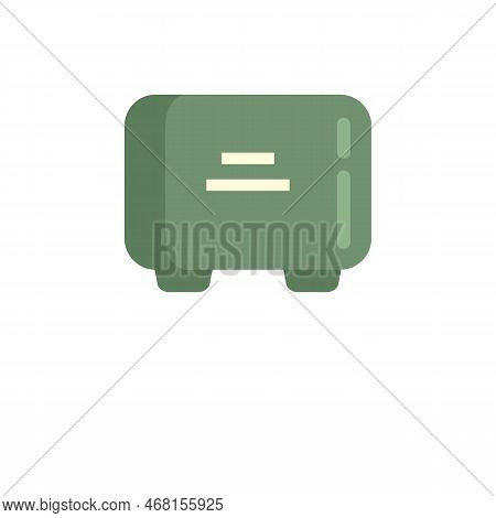 Computer Capacitor Icon Flat Vector. Component Resistor. Diode Chip Isolated