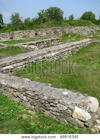 Ancient Ruins from Colonia Ulpia Traiana Augusta Dacica Sarmizegetusa in Romania