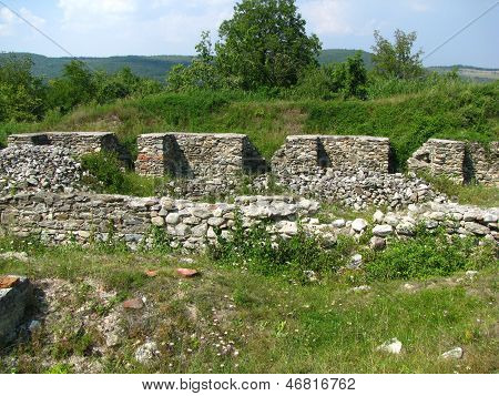 Ancient Ruins from Colonia Ulpia Traiana Augusta Dacica Sarmizegetusa in Romania