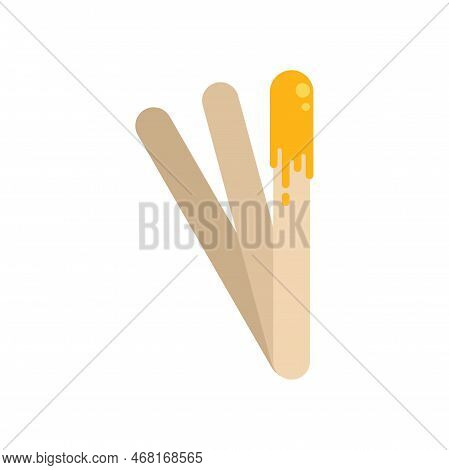 Wax Stick Icon Flat Vector. Seal Stamp. Gold Label Isolated
