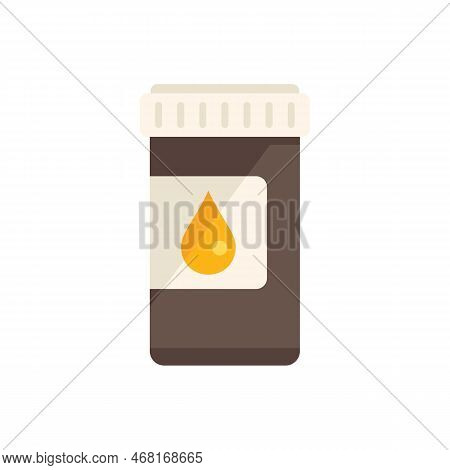 Wax Jar Icon Flat Vector. Gold Depilation. Hair Removal Isolated