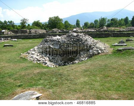 Ancient Ruins from Colonia Ulpia Traiana Augusta Dacica Sarmizegetusa in Romania